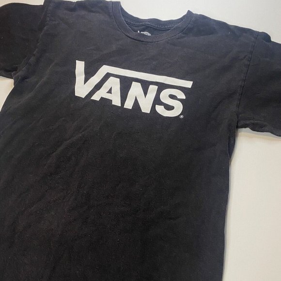 Vans Casual Graphic Short Sleeve T-Shirt Mens Size S Black White - Picture 2 of 7